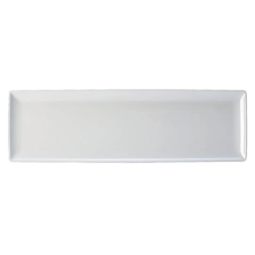 Steelite 68A417EL597 Rectangular Melamine Platter 21" White Plastic Dinnerware - 1 Dozen
