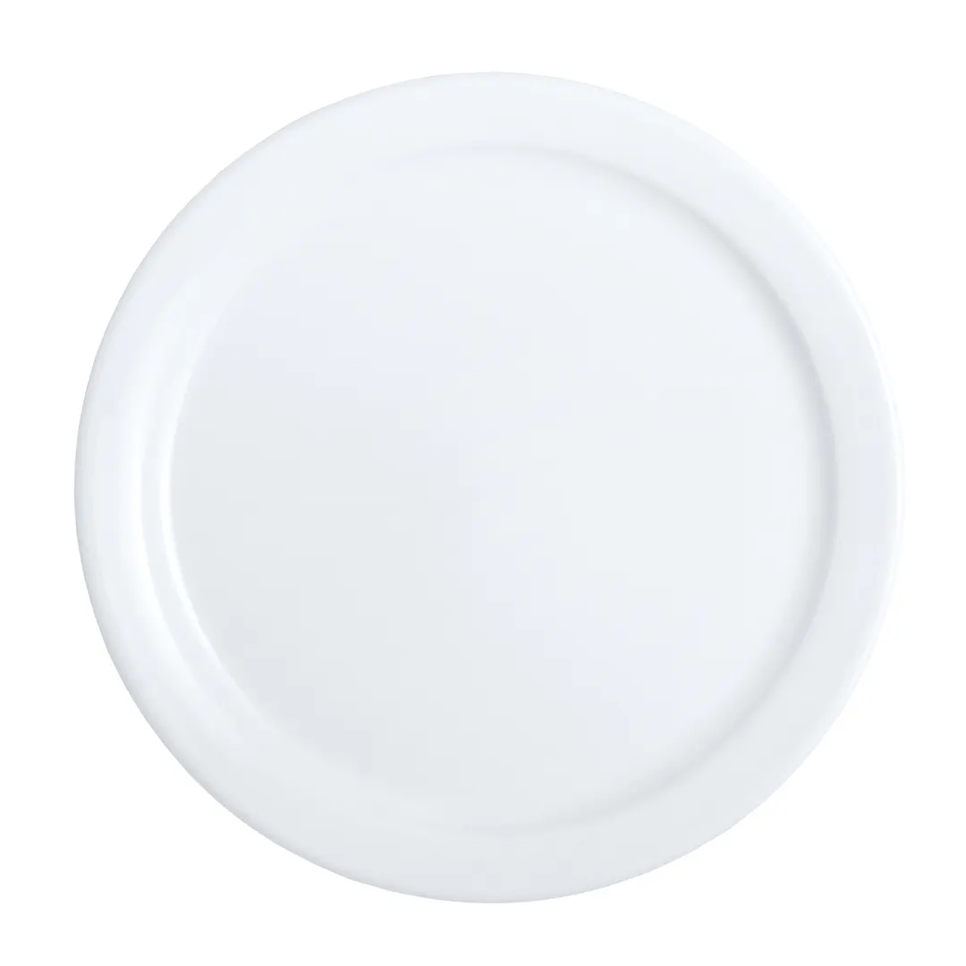 Steelite 6900E5082 Classic Cafe White Porcelain Dinner Plate, 10.25" Round, Varick Design - 1 Dozen