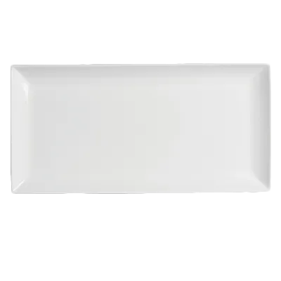Steelite 6900E558 Rectangular Porcelain Varick Pub Plate 9-1/2" x 5" - 1 Dozen