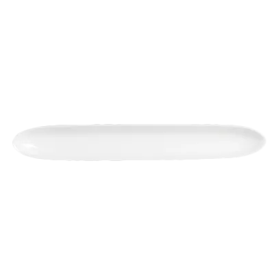 Steelite 6900E561 Olive Porcelain Oblong Tray, 12" x 1-3/4", Oval Elongated Design - 1 Dozen