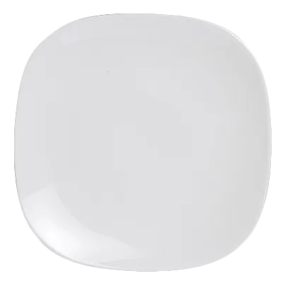 Steelite 6940E6046 - Square 4.5" Porcelain Plate, Microwave & Dishwasher Safe, Folio - 1 Dozen