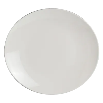 Steelite 6940E6072 Oval Plate, 11" X 10" Porcelain Folio Alpha Ceram Parliament - 1 Dozen