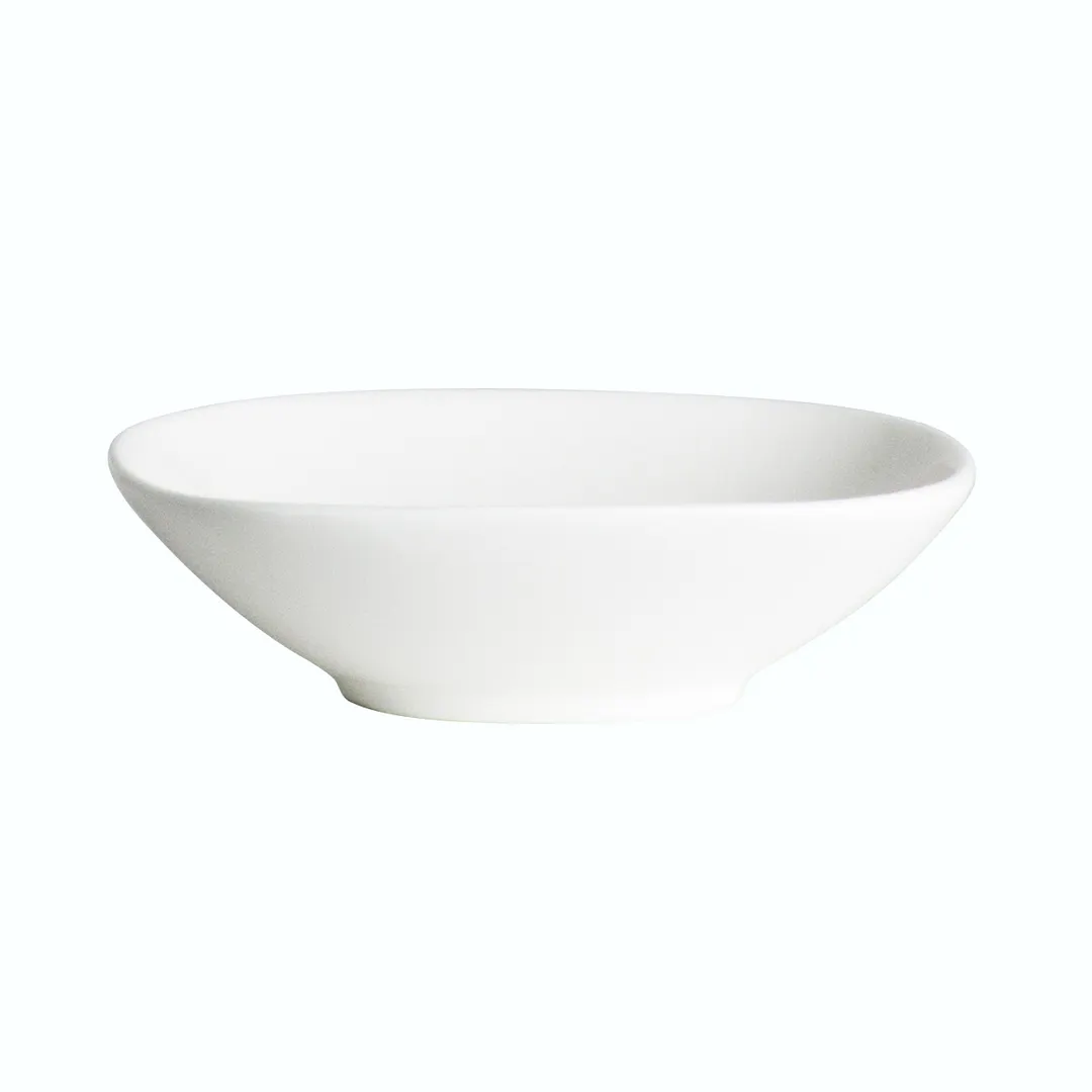 Steelite 6940E6107 - Oblong Porcelain Plate, 4" x 3" x 1" H, Microwave/Dishwasher Safe, - 1 Dozen