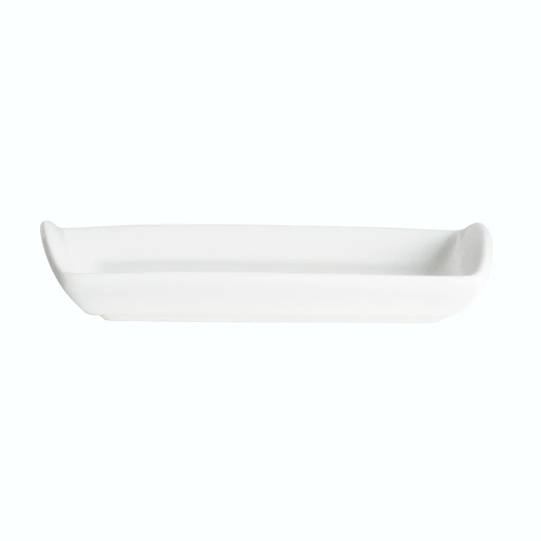 Steelite 6940E6108 Porcelain Tray, 4-3/4" x 2-7/8" x 7/8" H, Microwave/Dishwasher Safe - 1 Dozen