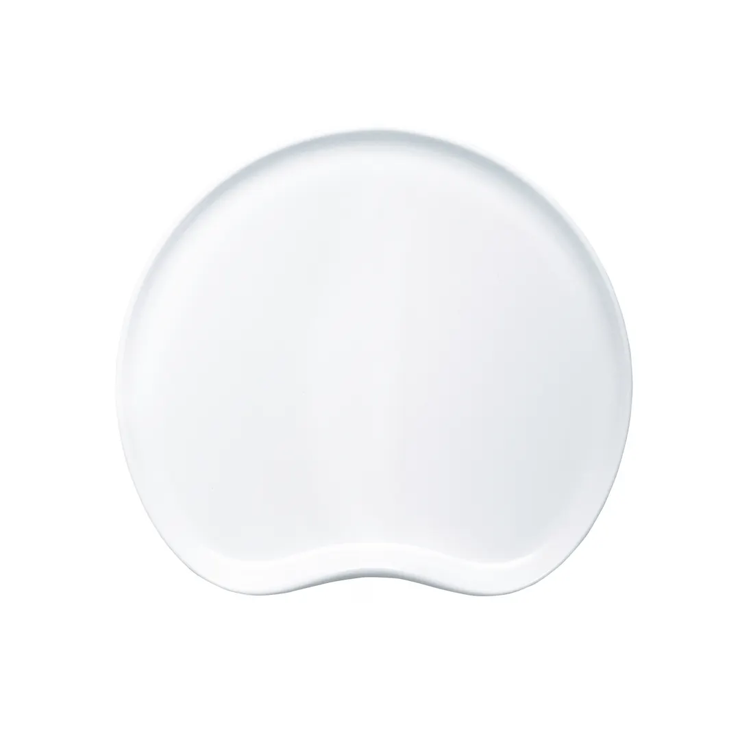 Steelite 6940E6176 Free‑Form Curved Porcelain Tray, White, 8" x 7" x 1", Fortified Finish - 1 Dozen