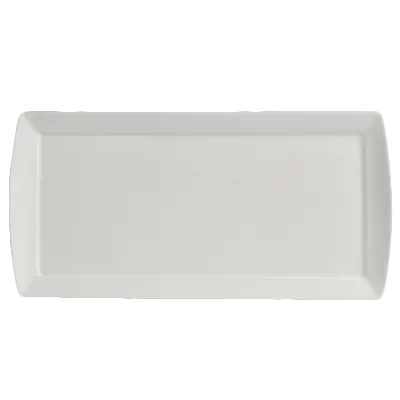 Steelite 6940E657 Tray – Rectangular Porcelain 11-1/2" x 5-1/2" x 1/2", Microwave Safe – 1 Dozen