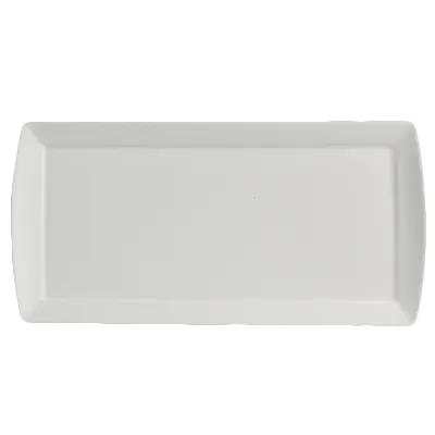 Steelite 6940E666 Rectangular Porcelain Tray, 10" x 4-3/4" Microwave/Dishwasher Safe - 1 Dozen
