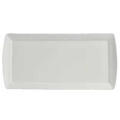 Steelite 6940E667 - Rectangular Porcelain Tray, 8" x 3-3/4", Microwave/Dishwasher Safe - 1 Dozen