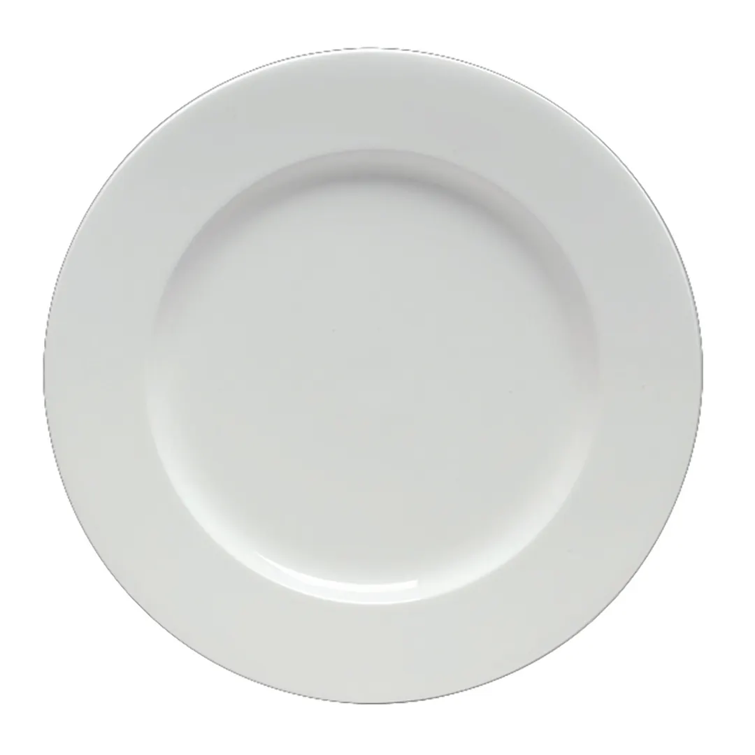 Steelite 6940E673 - 12-1/4" Round Porcelain Plate, Rim, Microwave Safe, 5‑Year Warranty - 1 Dozen