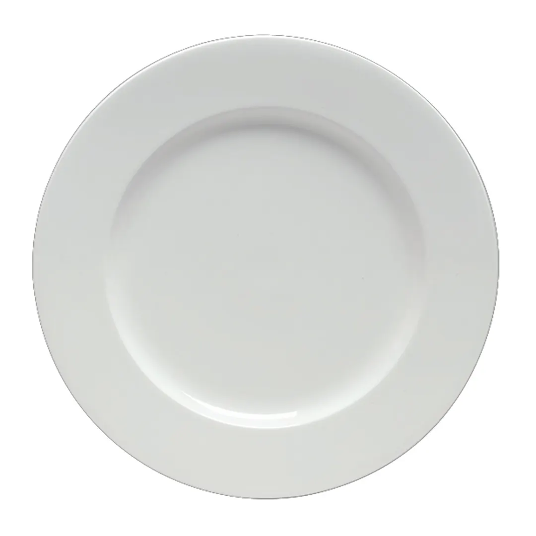 Steelite 6940E677 - 6-1/4" Round White Porcelain Plate, Rim, Microwave/Dishwasher Safe - 1 Dozen