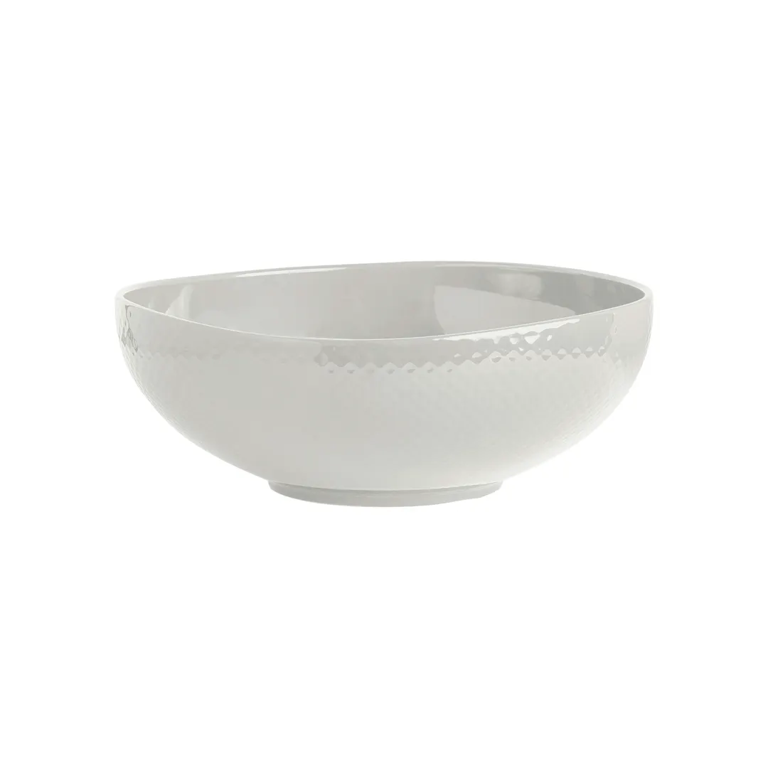 Steelite 6958E6130 - 10" Porcelain Serving Bowl, 2.5 Qt 80 Oz White Ceram Buffet - 4/Case
