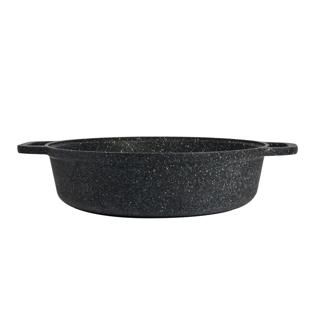 Steelite 6976QU004 Casserole Dish, 4 Qt., 14" L x 12" W x 3" H, Black 4‑Ply Aluminum Induction Ready