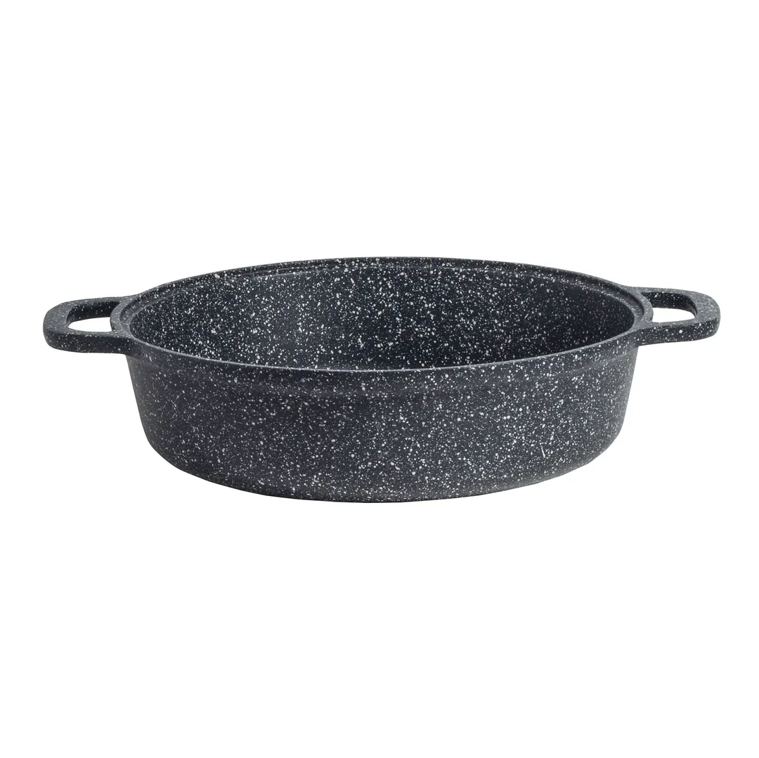 Steelite 6976QU004B Induction Buffet Pot, 14" 1‑Qt (32‑95 oz), 3" D, Alum., Black Finish - 1/Case