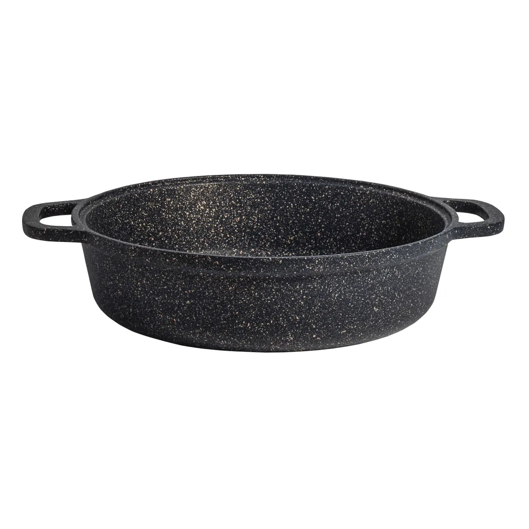 Steelite 6977QU004B Induction Pot, 3" Round, 1‑2 Qt Black Aluminum‑Ceramic, 3" Depth, No Cover