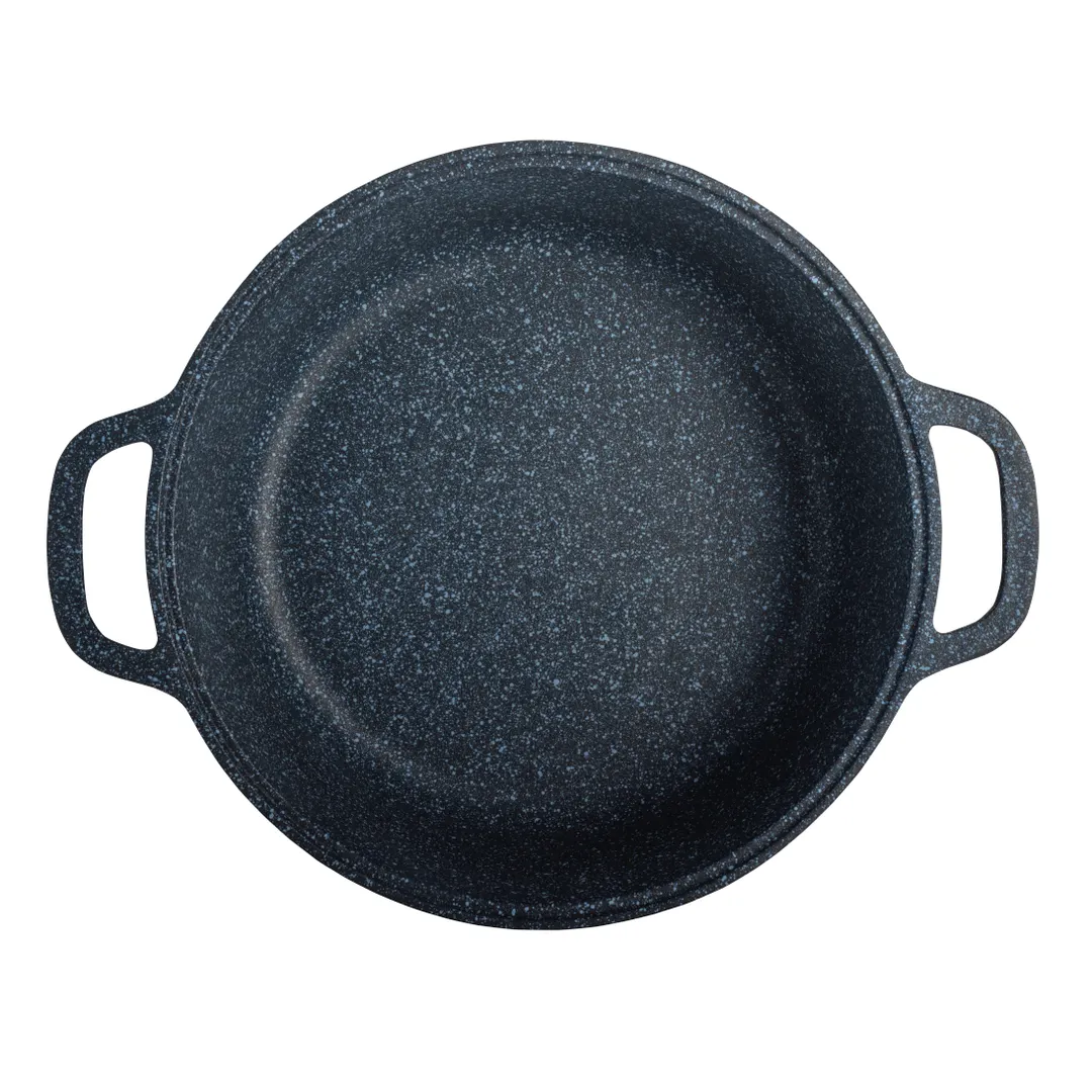 Steelite 6978QU003B Pot, 1-1/2-Gal (32-95 Oz) 14-3/4"W X 11-3/4"D X 4-1/2"H, Blue Aluminum - 1/Case