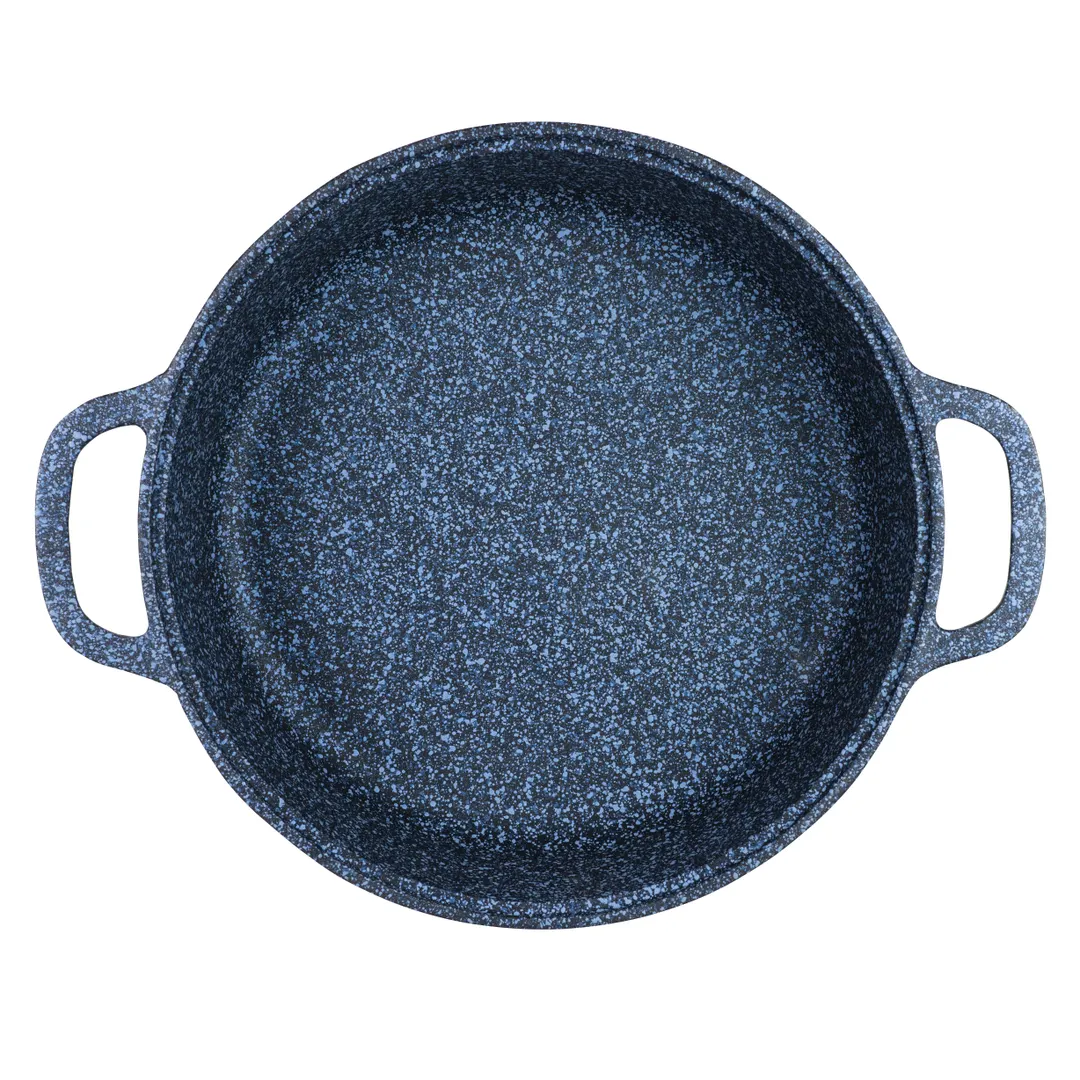 Steelite 6978QU004 Buffet Pot 4‑Qt 14" Blue 4‑Ply Aluminum, Lid, Oven‑Safe 450°F, Induction Ready