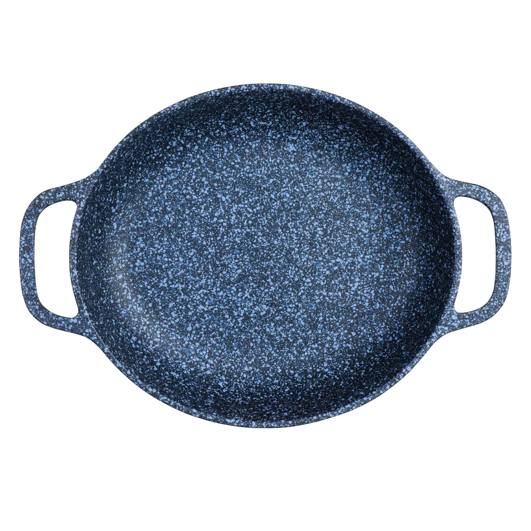 Steelite 6978QU011 - Oval 13" Casserole, 56 oz (1‑2 Qt), Blue Granite, Aluminum, Oven Safe - 2/Case