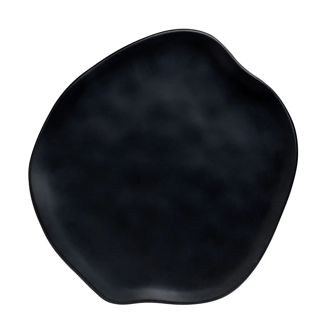 Steelite 7000DD007 Plastic Cheese Platter, 14" Diameter Melamine Black BPA‑Free Up To 240°F - 6/Case