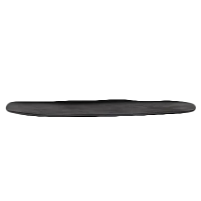 Steelite 7000DD009 Sandwich Platter, 27" x 12½" Free‑Form Melamine, Black - 6/Case
