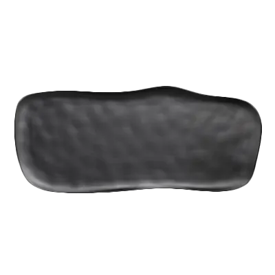 Steelite 7000DD009 Sandwich Platter, 27" x 12½" Free‑Form Melamine, Black - 6/Case