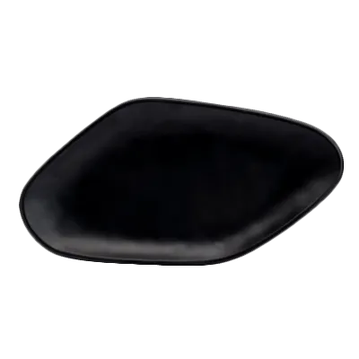Steelite 7000DD010 Oval Platter, 15" x 8" x 1-1/4", Black Melamine, Dishwasher Safe - 6/Case