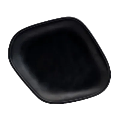 Steelite 7000DD011 Rectangular Platter, 12" x 10" Black Melamine, Heat‑Safe 240°F BPA‑Free - 6/Case