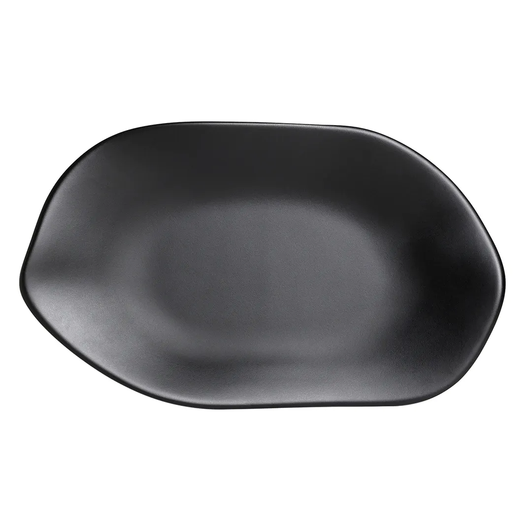 Steelite 7000DD021 - 10" Oval Melamine Tray Black Break‑Resist 240°F DishwasherSafe BPAFree - 1 Dozen