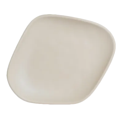 Steelite 7002DD011 Serving Platter, 12" x 10" x 1-1/2" Rect. Melamine Beige, Safe 240°F - 6/Case