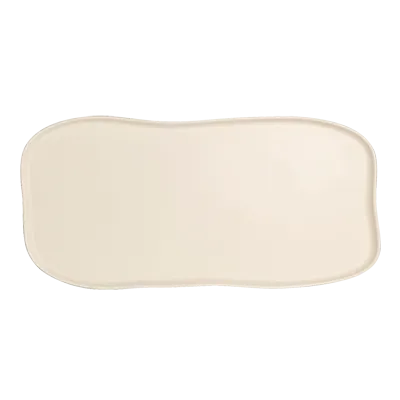 Steelite 7002DD031 - 27" x 13" x 1-1/4" Melamine Platter, Beige, BPA‑Free, Fruit/Sandwich - 2/Case
