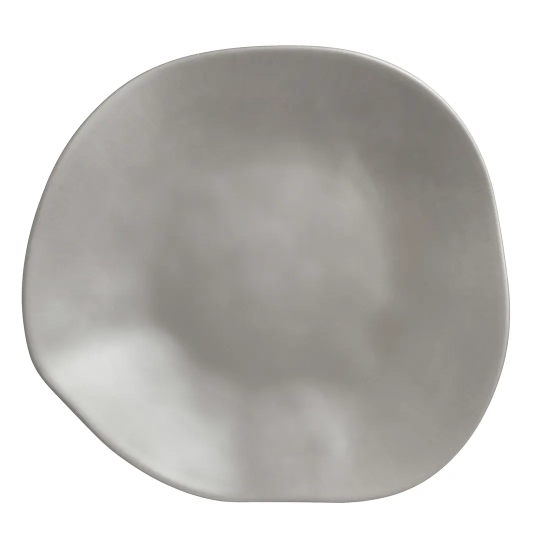 Steelite 7006DD007 Cheese Platter, 14" Melamine Dinnerware, Gray Free‑Form Design - 6/Case