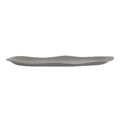 Steelite 7006DD015 Slider Tray, 15" x 6.375", Free-Form Gray Melamine Plastic - 1 Dozen