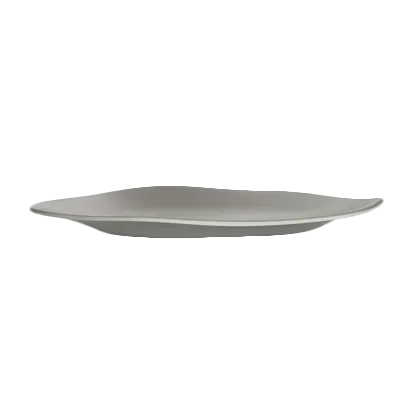 Steelite 7006DD020 - 12" x 7.125" Oval Melamine Platter, Gray Finish, Marisol Delfin Design - 1 Dozen