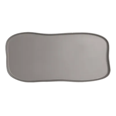 Steelite 7006DD031 XL Fruit Sandwich Platter, 27" x 13" x 1.25", Rectangular Melamine Grays - 2/Case