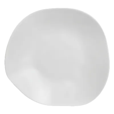 Steelite 7008DD006 Plastic Fruit Platter, 15" Free‑Form White Melamine, Sold Per Case - 6/Case