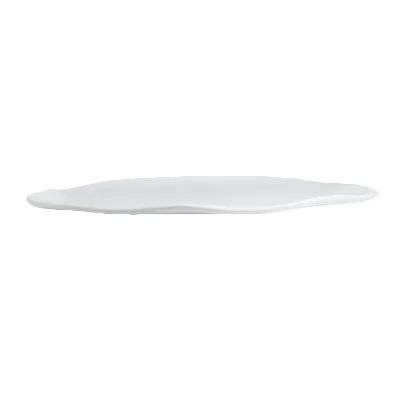 Steelite 7008DD007 14" White Free‑Form Melamine Cheese Platter, Plastic Serving Tray - 6/Case