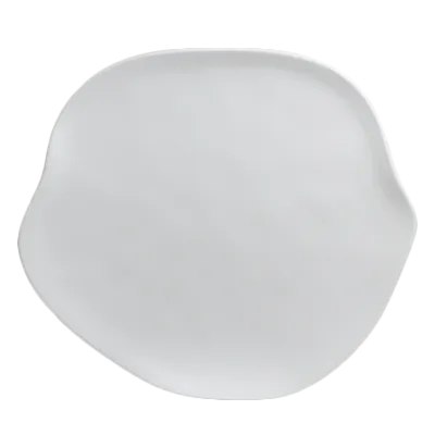 Steelite 7008DD007 14" White Free‑Form Melamine Cheese Platter, Plastic Serving Tray - 6/Case