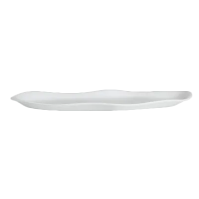 Steelite 7008DD015 Slider Tray, 15" X 6.375" Free‑Form White Melamine Plastic Platter - 1 Dozen
