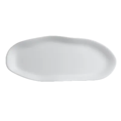 Steelite 7008DD015 Slider Tray, 15" X 6.375" Free‑Form White Melamine Plastic Platter - 1 Dozen