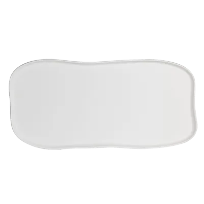 Steelite 7008DD031 Fruit Sandwich Platter, Rectangular White Melamine, 27" x 13" x 1.25" - 2/Case