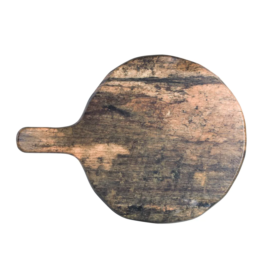 Steelite 7044DD096 - 12" Round Barn Wood Serving Board Handle, 8"‑13" Diameter - 1 Dozen