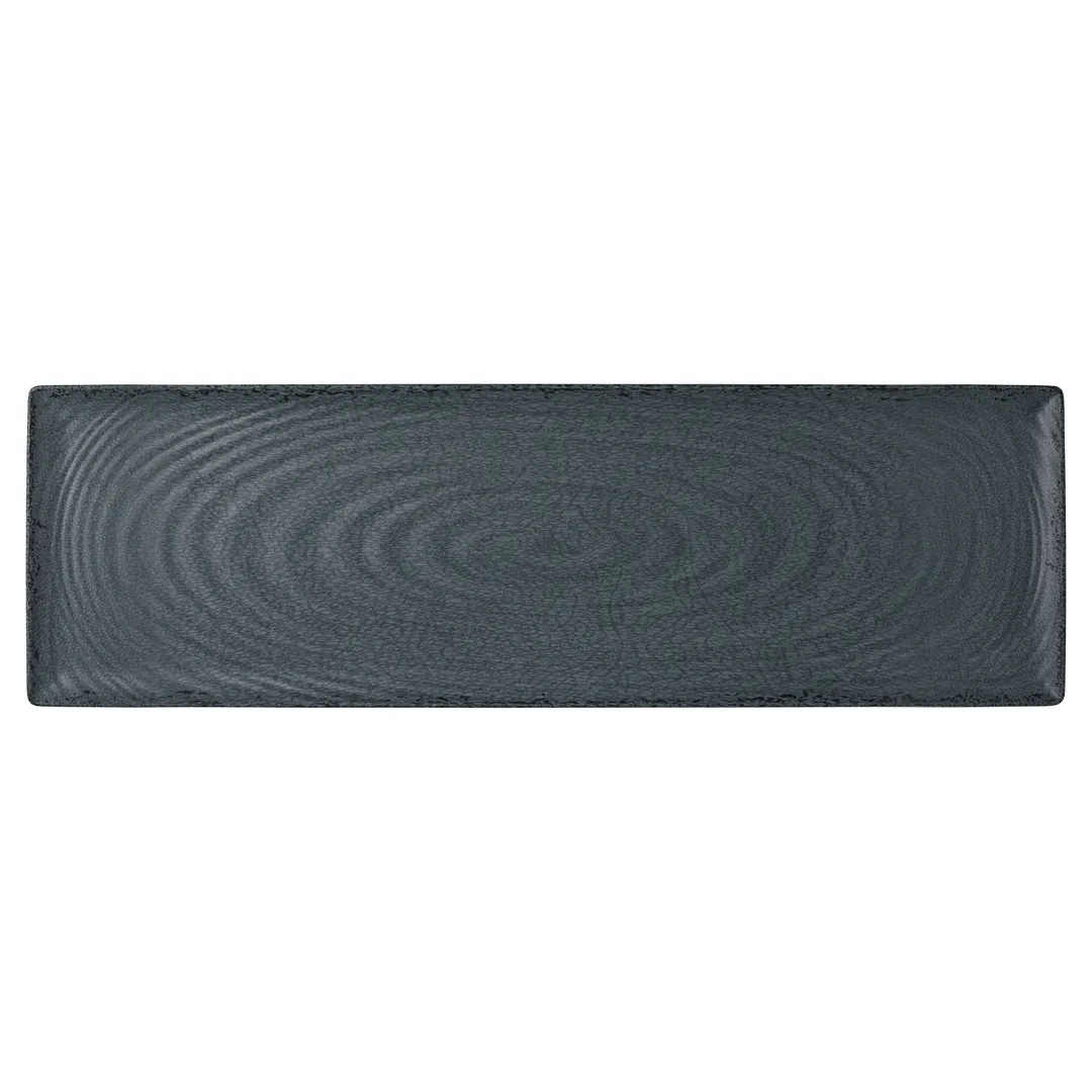 Steelite 7184TM048 Plastic Platter – 20.875" x 6.5" x 1.0", Melamine, Pompeii Slate, 1/Case
