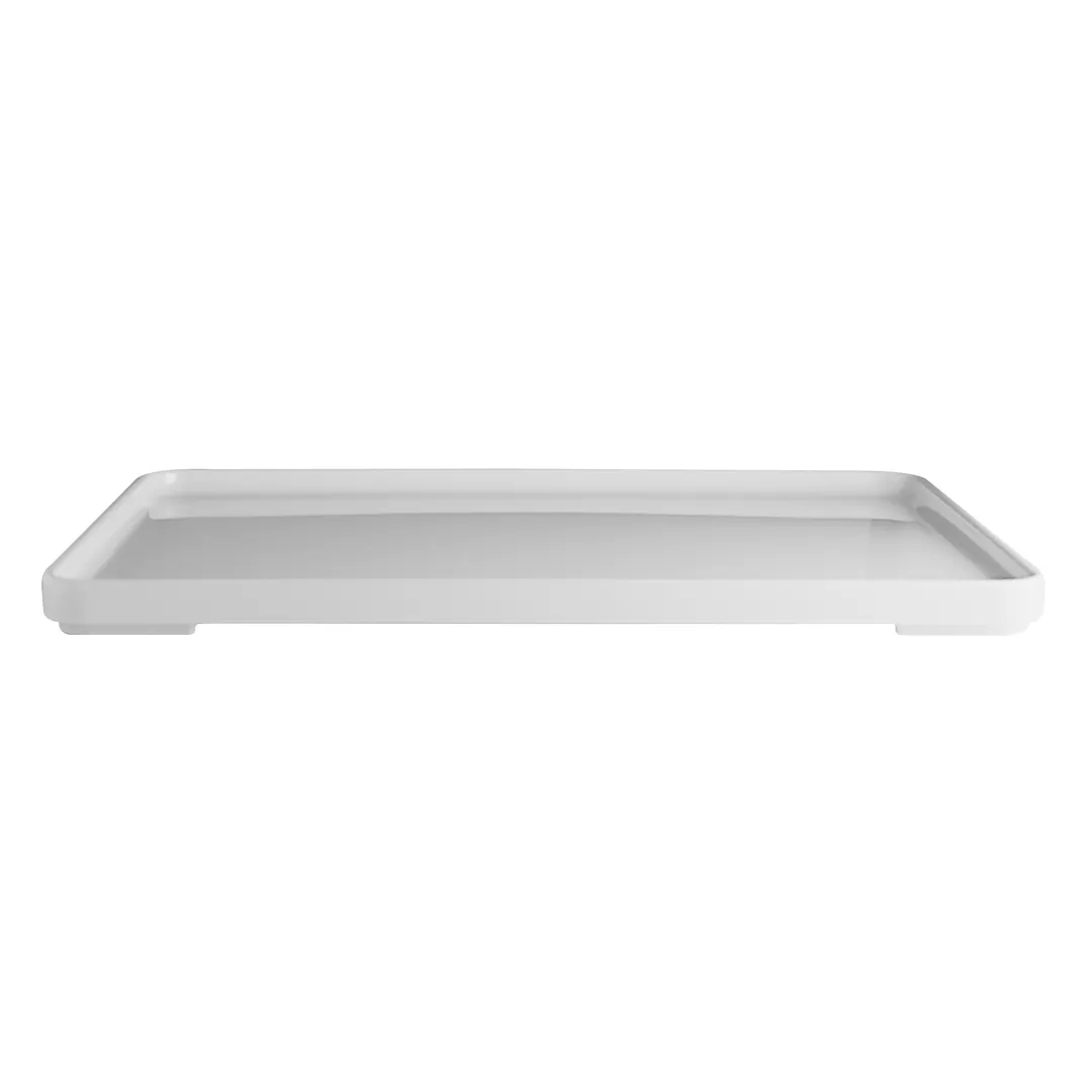 Steelite 7185TM605 Rect. Bento Cover - 13.875" x 10.5" x 0.75" Plastic Dishwasher Safe - 4/Case