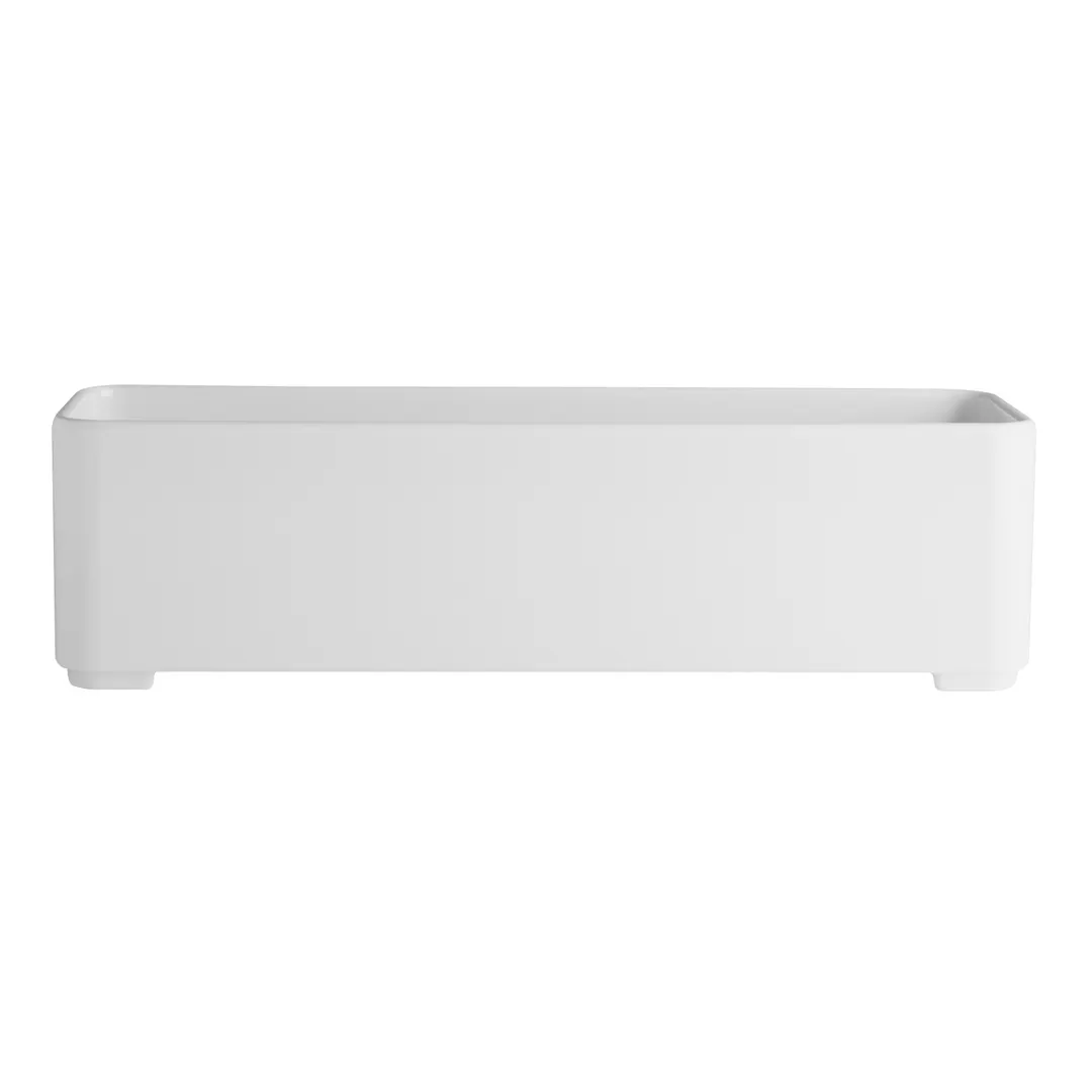Steelite 7185TM607 - Rectangle Insert, 1.0 Qt, 10.0" x 3.25" x 2.75", Oasis Plastic, Safe - 4/Case