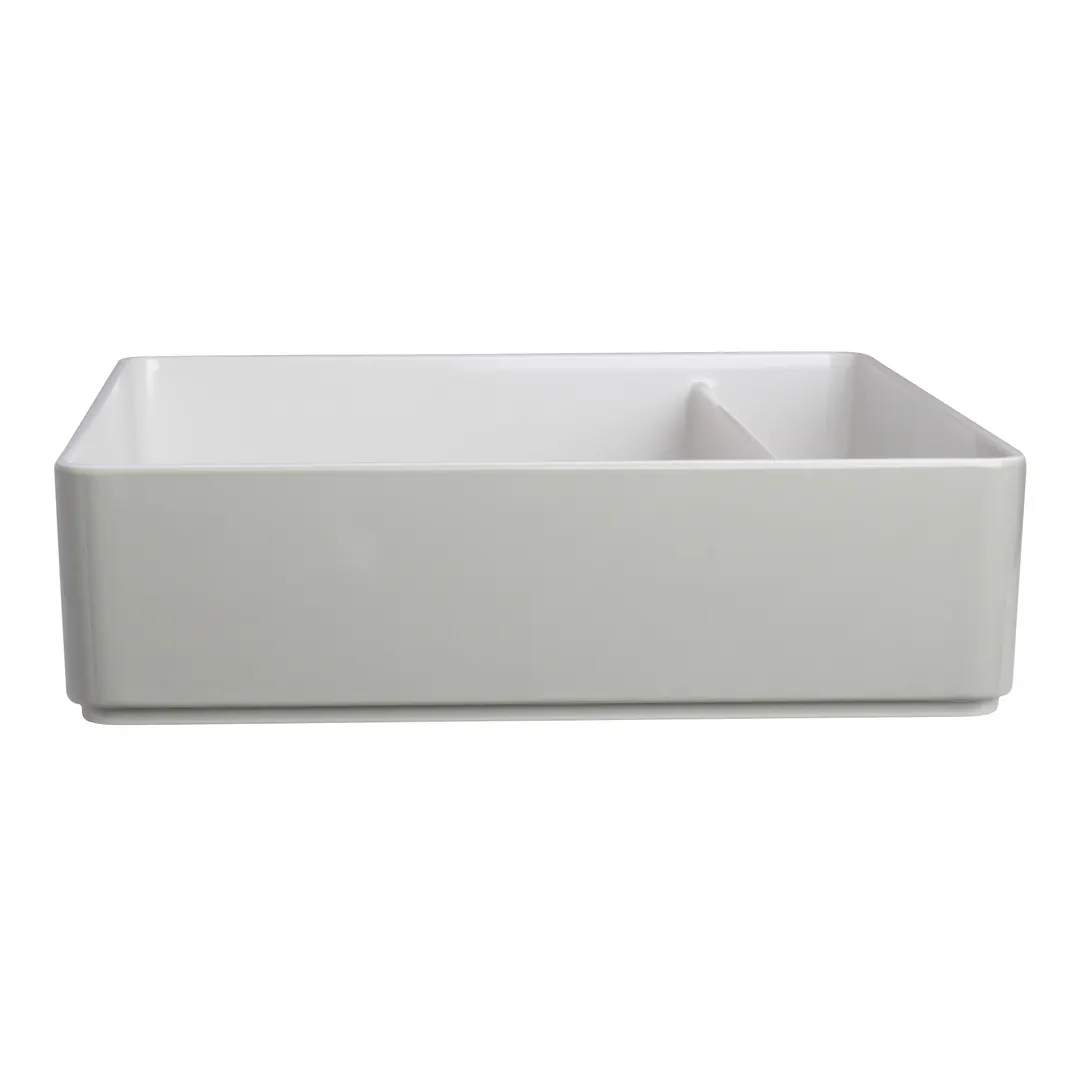 Steelite 7193TM100 - Square Bento Box, 1.0 gal (10.5" x 10.0" x 2.75"), Greystone Plastic - 6/Case