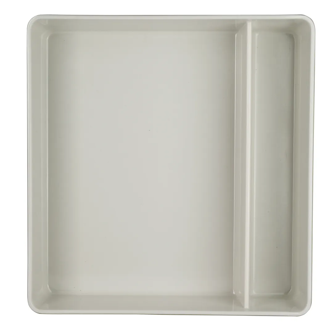 Steelite 7193TM100 - Square Bento Box, 1.0 gal (10.5" x 10.0" x 2.75"), Greystone Plastic - 6/Case