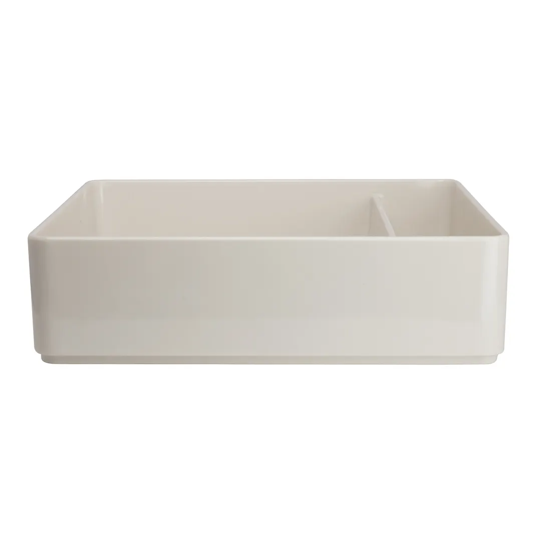 Steelite 7193TM101 - Square Plastic Bento Box, White, 10.5" x 10.0" x 2.75", Box Only - 6/Case
