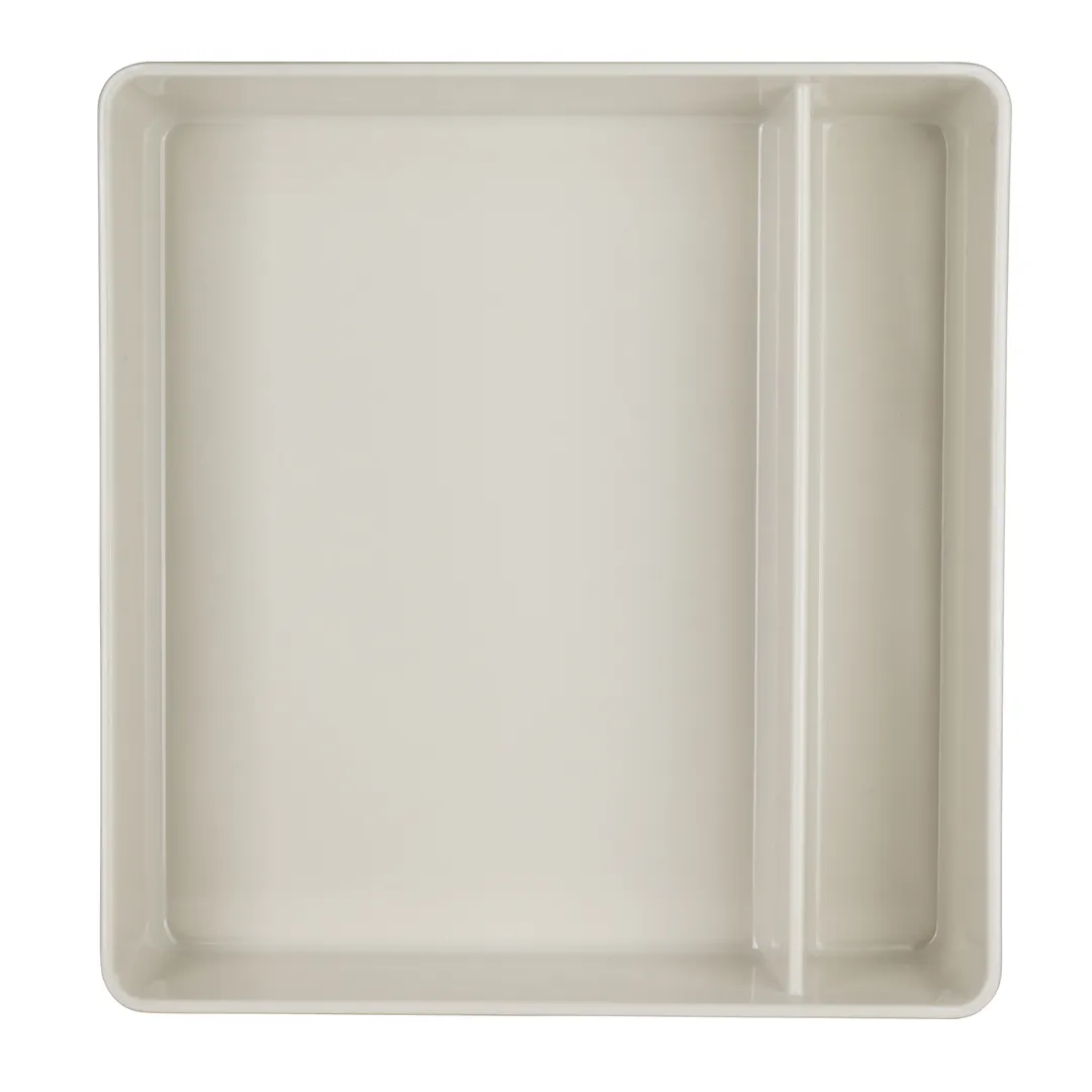 Steelite 7193TM101 - Square Plastic Bento Box, White, 10.5" x 10.0" x 2.75", Box Only - 6/Case