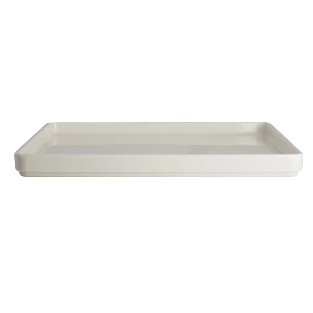 Steelite 7193TM105 - White Plastic Bento Box Lid, 10.5" x 10.0" x 0.875", Cover Only - 1 Dozen