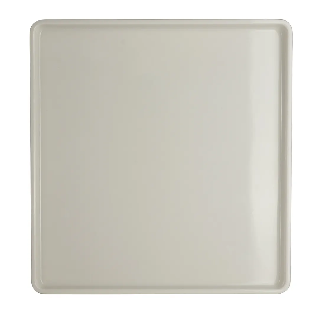 Steelite 7193TM105 - White Plastic Bento Box Lid, 10.5" x 10.0" x 0.875", Cover Only - 1 Dozen