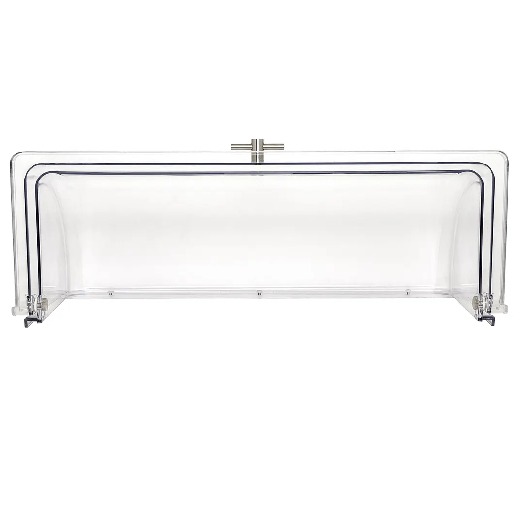 Steelite 7345MW150 Bakery Split Cover, 4.0 Oz, 21.6" x 13.8" x 7" Acrylic, Fusion Buffet, Creations